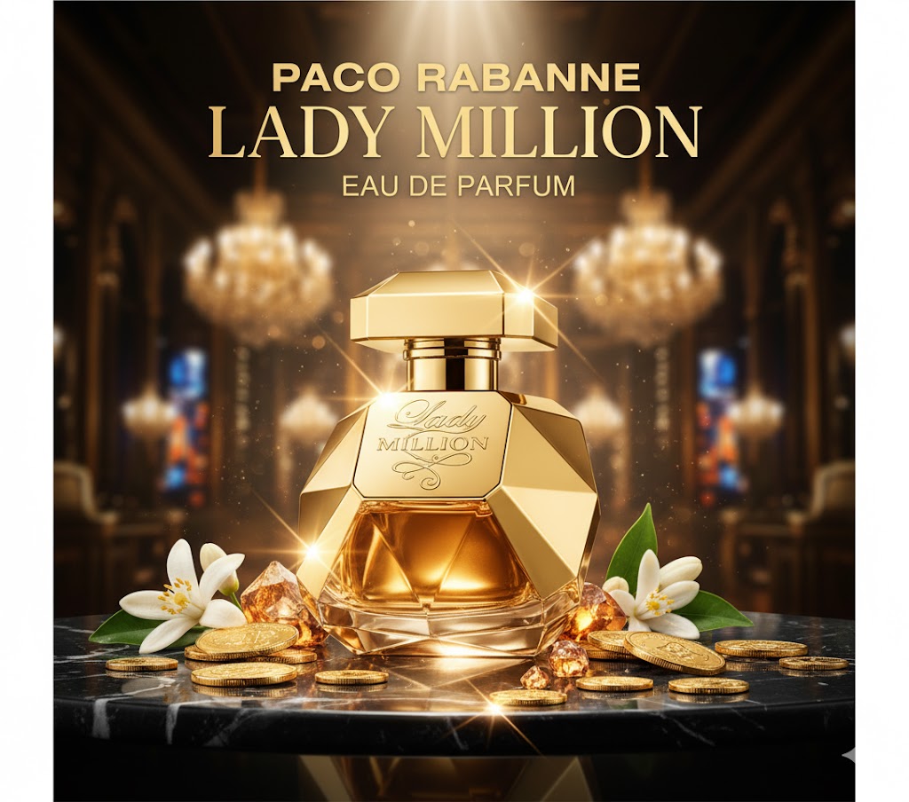 Lady Million EDP fragrance bottle Luxury perfume for women Lady Million winter fragrance